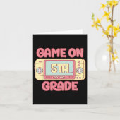 5年生向けかっこいいビデオゲームのバックトゥスクールキッズB カード (黄色い花)