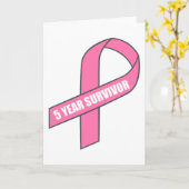 5年生存者（乳がんピンクリボン） カード (黄色い花)
