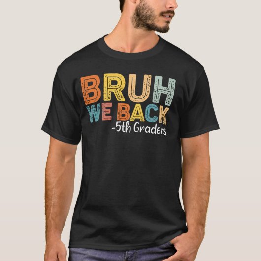 5年生復活だ!おしゃれな男の子のバックトゥスクール Tシャツ (正面)