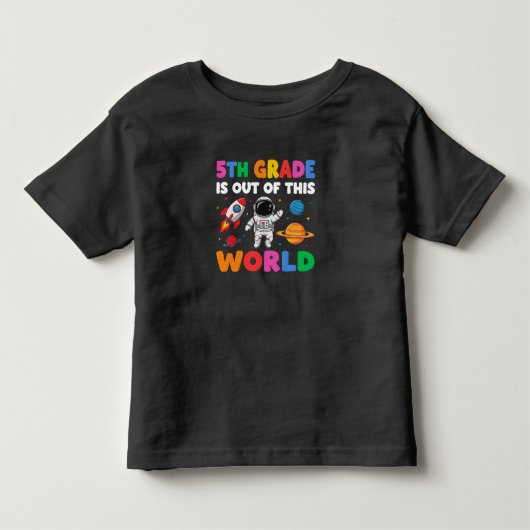 5年生新学期宇宙飛行士宇宙先生S トドラーTシャツ (正面)