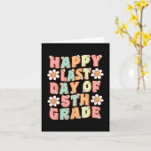 5年生最後の日 かわいい グルーヴィー 5年生の先生 カード (黄色い花)