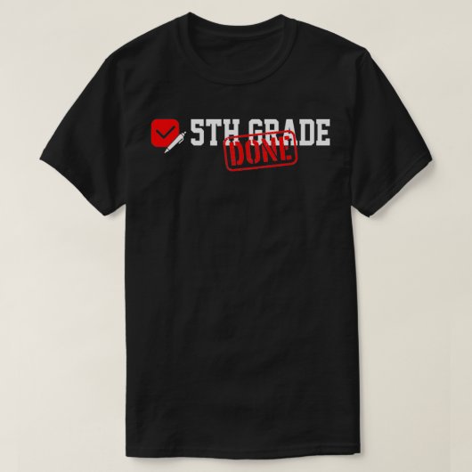 5年生最終学期の最終日終了5年生 Tシャツ (デザイン正面)