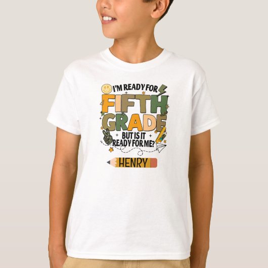 5年生準備万端の子供用Tシャツ Tシャツ (正面)