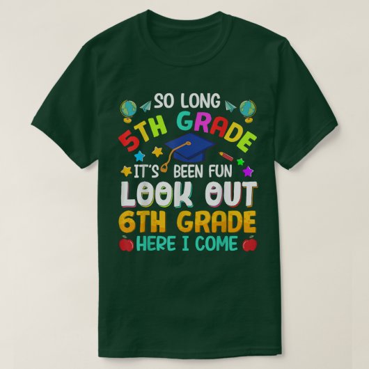 5年生6年生から卒業来ます Tシャツ (デザイン正面)