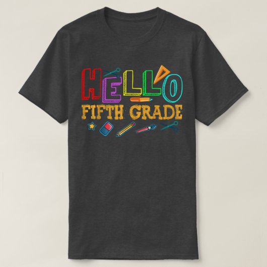 5年生 ようこそ! 5年生 入学記念Tシャツ Tシャツ (デザイン正面)