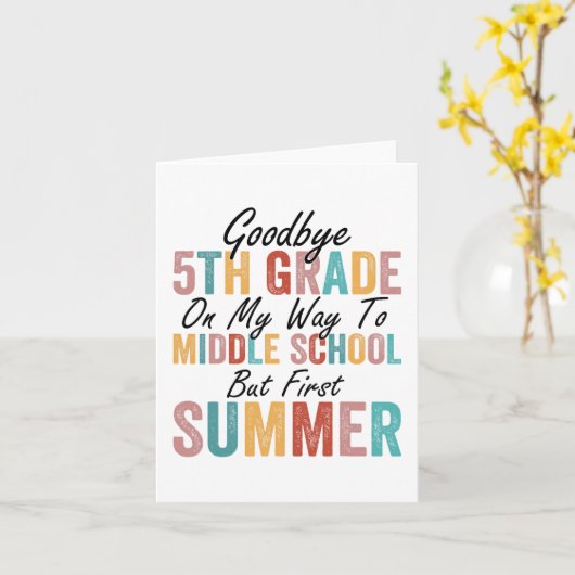 5年生 中学校への準備 夏が先 カード (黄色い花)