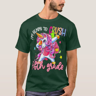 5年生Dab UnicornバックTをつぶす準備ができている子供 Tシャツ