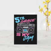 5年生Is My Jam - 80sヴィンテージボックス先生 カード (黄色い花)
