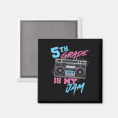 5年生Is My Jam - 80sヴィンテージボックス先生 マグネット (正面/裏面)
