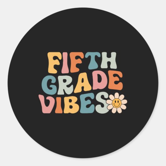 5年生Vibes -5年生チームレトロ1日目 ラウンドシール (正面)