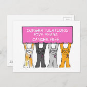 5年間のがんフリーおめでとう ポストカード (正面/裏面)