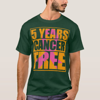 5年間のがんフリーピンクリボン乳がんSurv Tシャツ
