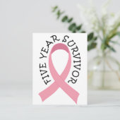 5年間の乳がん生存者はがき ポストカード (スタンド正面)