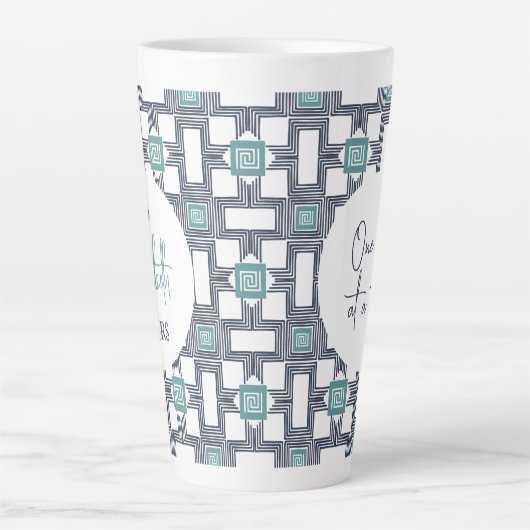 5年間の個人保証誕生日記念日 カフェラテマグ (正面)