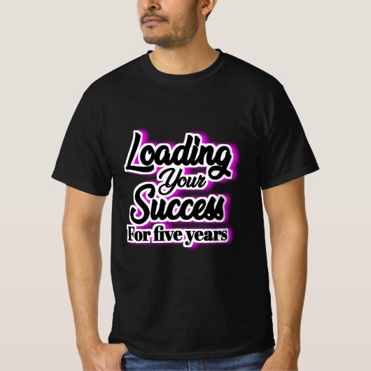 5年間の成功ロード - モチベーション Tシャツ (正面)