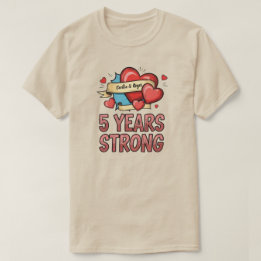 5年間強力なカスタマイズ可能 Tシャツ