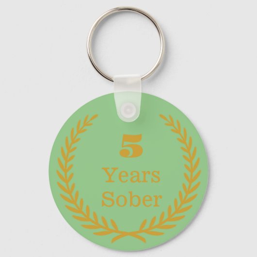 5年Sober、パーソナル化可能なSobrity Keepsake キーホルダー (正面)