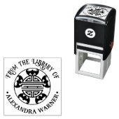 5恵み:長寿シンボル5こうもり図書館本 セルフインキングスタンプ (インサイチュ)