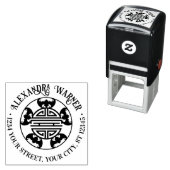 5恵み：長寿記号5こうもり名住所 セルフインキングスタンプ (インサイチュ)