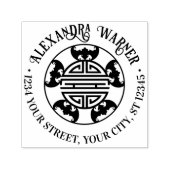 5恵み：長寿記号5こうもり名住所 セルフインキングスタンプ (デザイン)