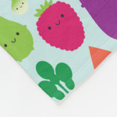 5日のフルーツ及び野菜 フリースブランケット (角)