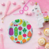 5日のフルーツ及び野菜 ペーパープレート