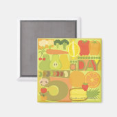 5日の果物と野菜マグネット マグネット (正面/裏面)