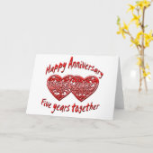 5日記念日 カード (黄色い花)