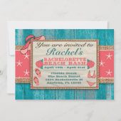 5日間ビーチの週末の逃走のバチェロレッテの招待状 招待状 (正面)