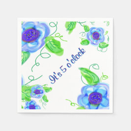 5時だ スタンダードカクテルナプキン