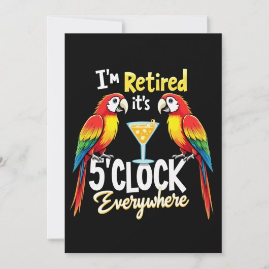 5時で定年退職しただ 招待状 (正面)