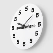 5時どこかで ラージ壁時計 (傾斜)