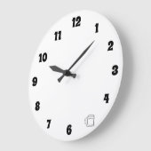 5時どこかで ラージ壁時計 (傾斜)