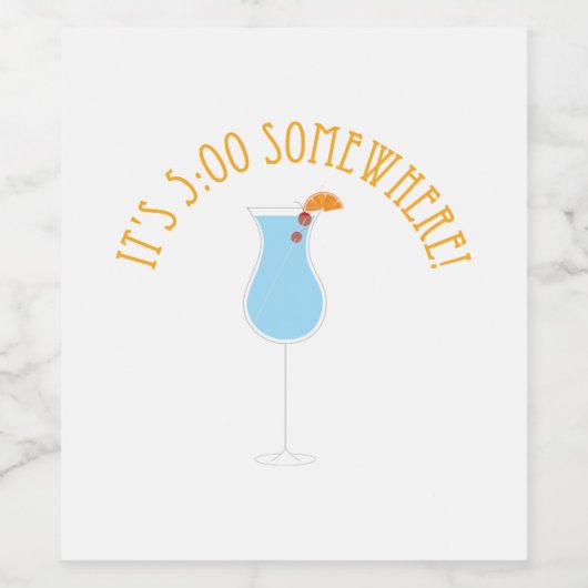 5時どこかで ワインラベル (シングルラベル)