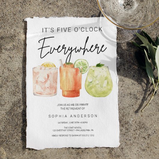 5時どこでもリタイアメントパーティー 招待状
