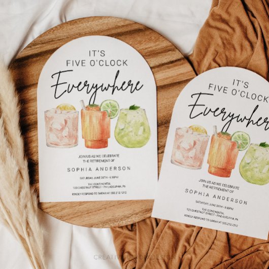 5時どこでもリタイアメントパーティー 招待状