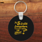 5時にテイルギフトおもしろいが退職したあり キーホルダー (正面)