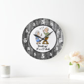 5時に飲み干す ラージ壁時計 (ホーム)