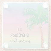 5時のどこか|熱帯の夕日  ガラスコースター (裏面)