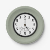 5時の時計 ペーパープレート (正面)