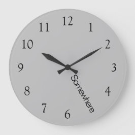 5時の灰色の大時計 ラージ壁時計