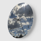 5時の雲 ラージ壁時計 (傾斜)