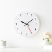 5時はどこかで赤文字 ラージ壁時計 (ホーム)