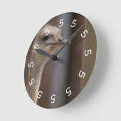 5時ダチョウの壁時計 ラウンド壁時計 (傾斜)