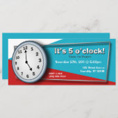 5時パーティの招待状 招待状 (正面/裏面)