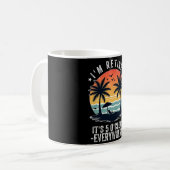 5時私は夏休み中どこでも退職した引退 コーヒーマグカップ (正面左)