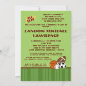 5時間365日すべてのスター・グリーン誕生日パーティーへの招待 招待状 (正面)