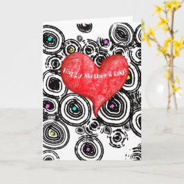 5時間365日のおもしろいファンキーと母の日のカード カード