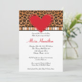 5時間365日のアニマルプリントバチェロレッテ招待状 招待状 (スタンド正面)