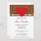 5時間365日のアニマルプリントバチェロレッテ招待状 招待状 (正面/裏面)